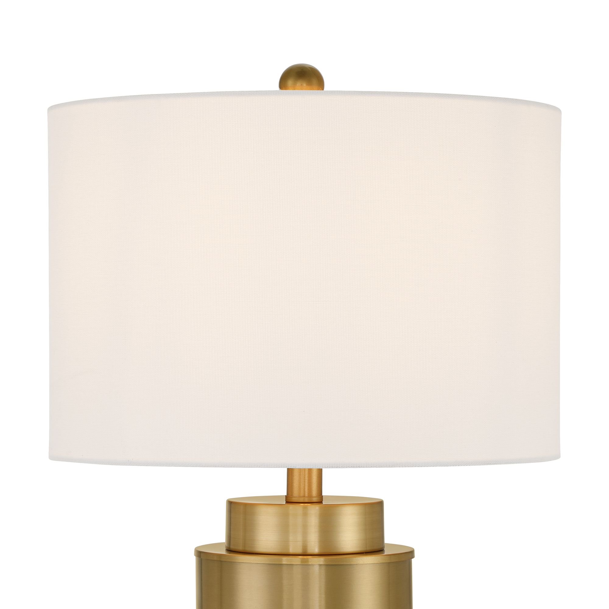 Image 3 Possini Euro Belfast 25 1/2" High Brass Metal USB Table Lamp Set of 2 more views