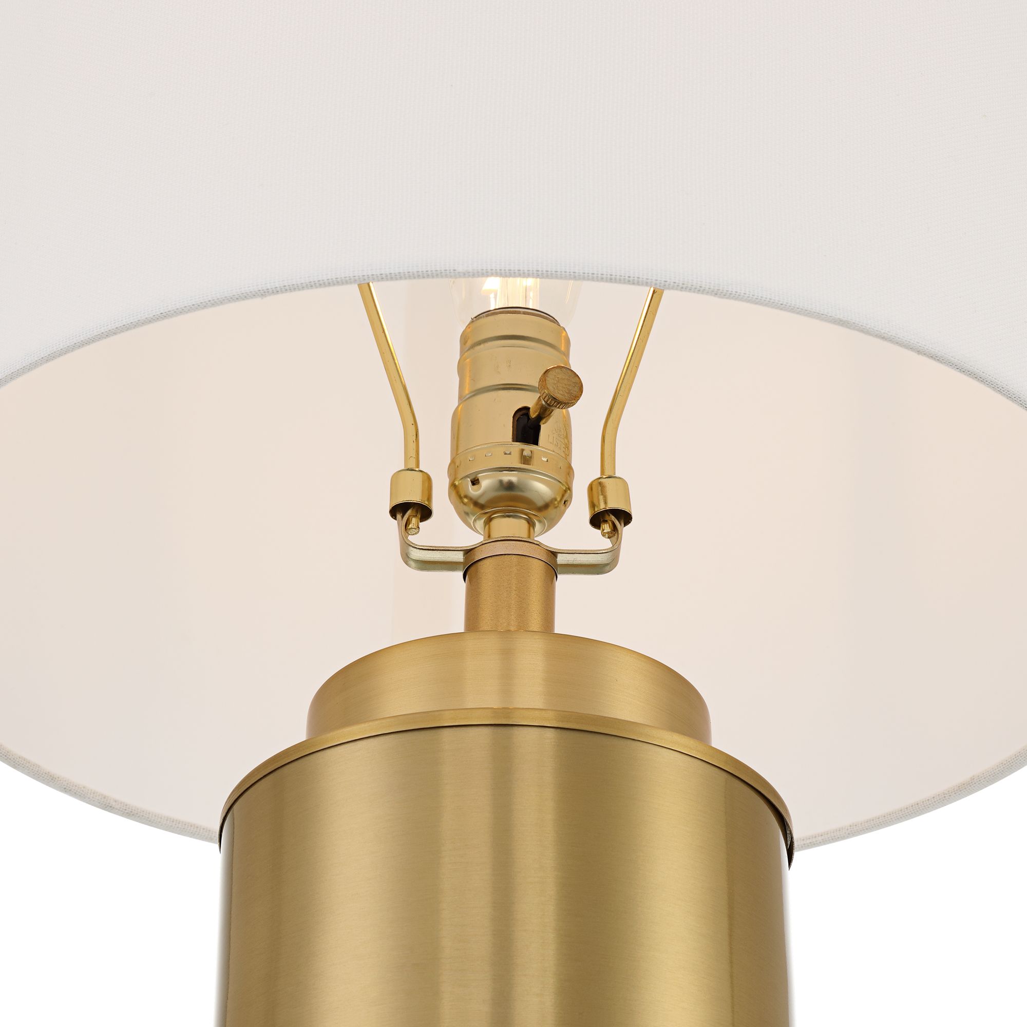 Image 5 Possini Euro Belfast 25 1/2" High Brass Metal USB Table Lamp Set of 2 more views