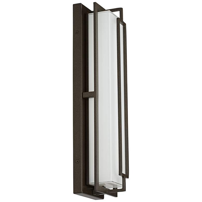 Image 6 Possini Euro Belfonte 16 1/4" High Bronze LED Outdoor Wall Light more views