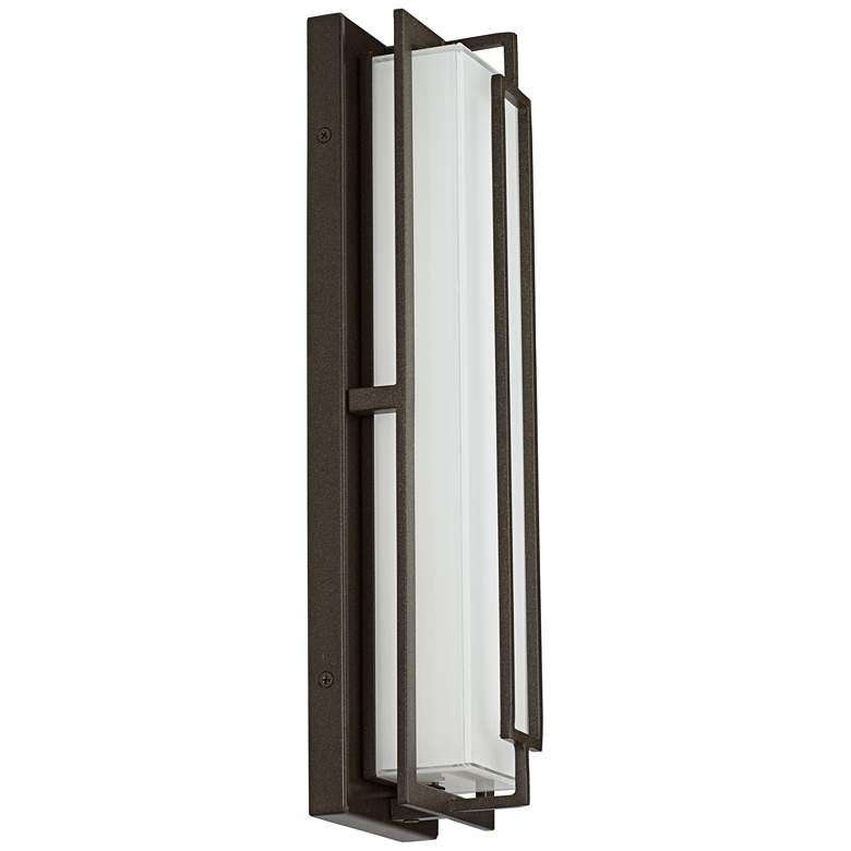Image 5 Possini Euro Belfonte 16 1/4" High Bronze Modern LED Wall Sconce more views