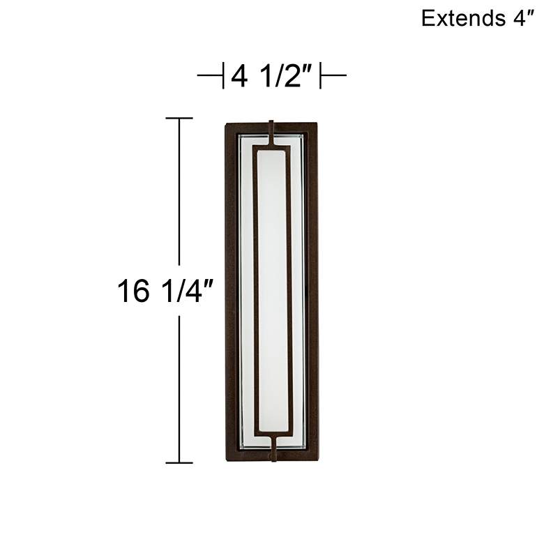 Image 6 Possini Euro Belfonte 16 1/4" High Bronze Modern LED Wall Sconce more views