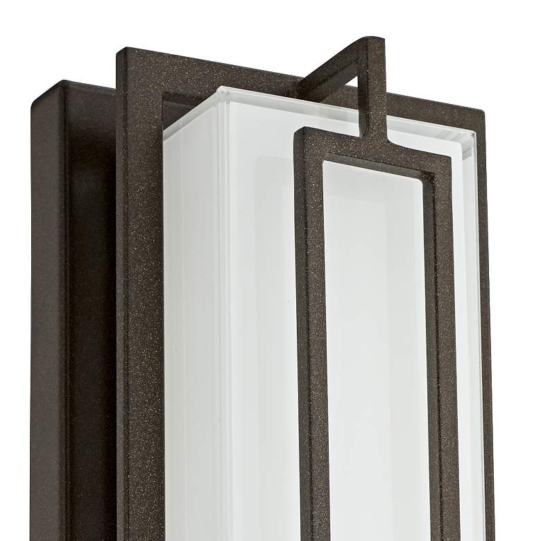 Image 2 Possini Euro Belfonte 16 1/4"H Bronze LED Outdoor Wall Light Set of 2 more views