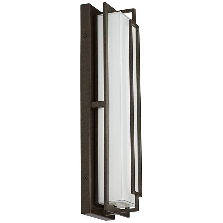 Image 4 Possini Euro Belfonte 16 1/4"H Bronze LED Outdoor Wall Light Set of 2 more views