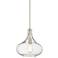 Possini Euro Belford 11" Brushed Nickel Handcrafted Glass Mini Pendant