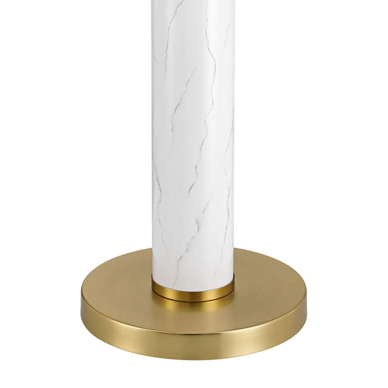 Image 6 Possini Euro Bellini 65" Gold and Faux Marble USB Table Floor Lamp more views