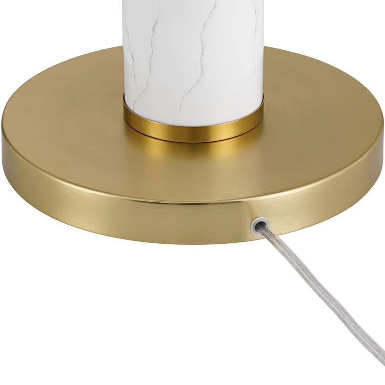 Image 7 Possini Euro Bellini 65" Gold and Faux Marble USB Table Floor Lamp more views