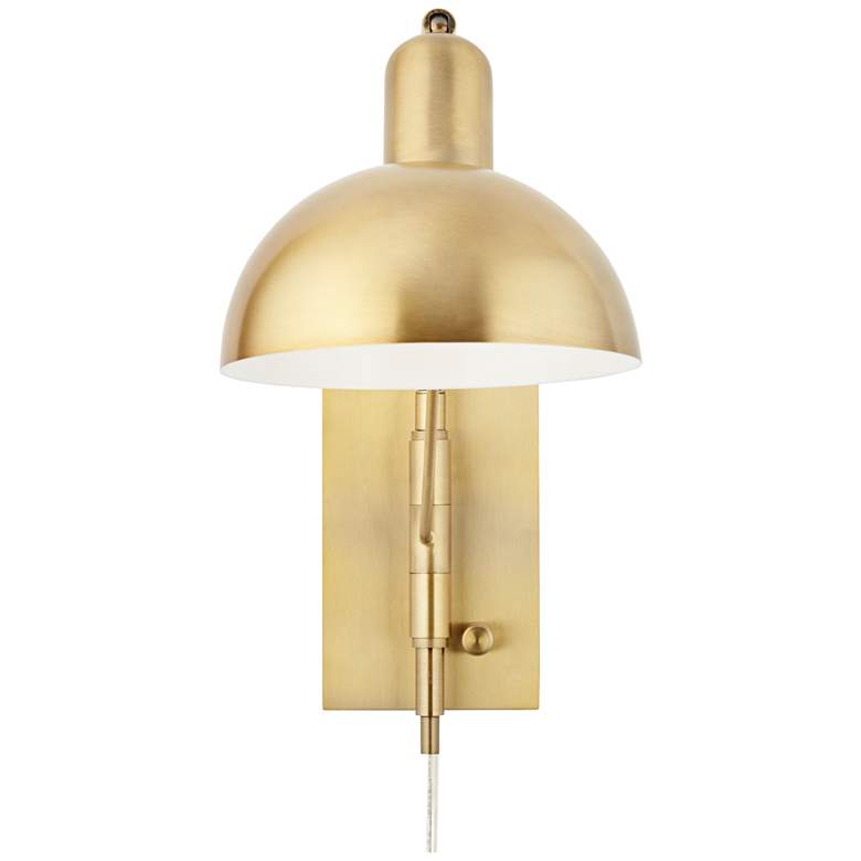 Image 5 Possini Euro Bellini Warm Gold Plug-In Swing Arm Wall Lamps Set of 2 more views