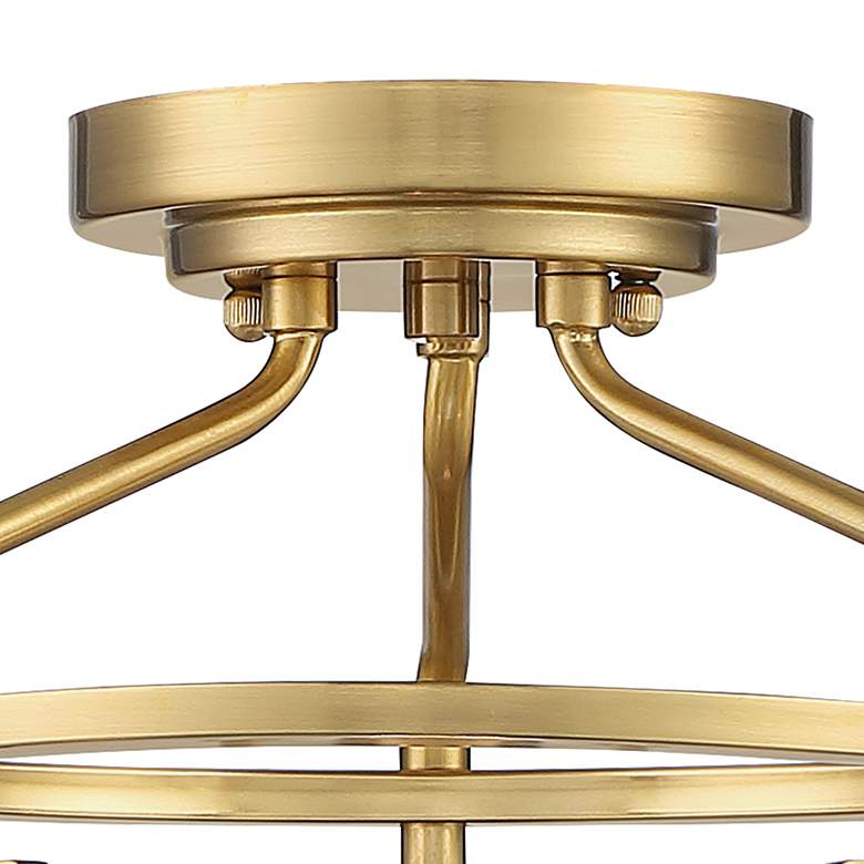 Image 4 Possini Euro Bellis 14 1/2 inch Plated Soft Gold 3-Light Ceiling Light more views