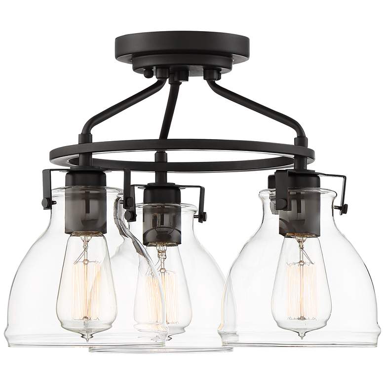 Image 5 Possini Euro Bellis 14 1/2" Wide 3-Light Ceiling Light more views