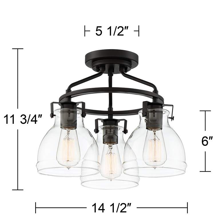 Image 7 Possini Euro Bellis 14 1/2" Wide 3-Light Ceiling Light more views