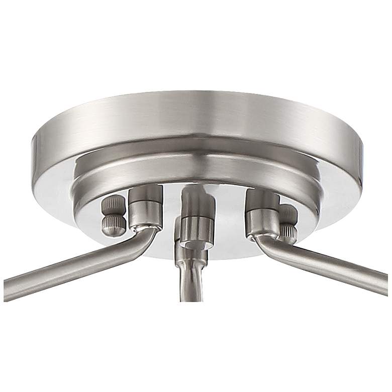 Image 4 Possini Euro Bellis 14 1/2 inch Wide Brushed Nickel 3-Light Ceiling Light more views