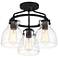 Possini Euro Bellis 16 1/2" Wide Black 3-Light Ceiling Light