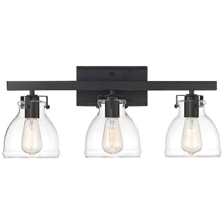 Image 4 Possini Euro Bellis 22 3/4" Wide Black 3-Light Bath Light more views