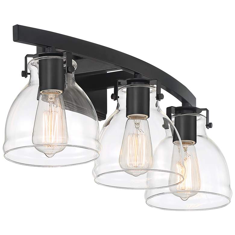 Image 6 Possini Euro Bellis 22 3/4" Wide Black 3-Light Bath Light more views