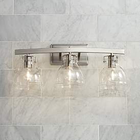 Image1 of Possini Euro Bellis 23 1/2" Wide Brushed Nickel Bath Light