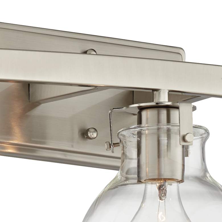 Image 4 Possini Euro Bellis 23 1/2" Wide Brushed Nickel Bath Light more views