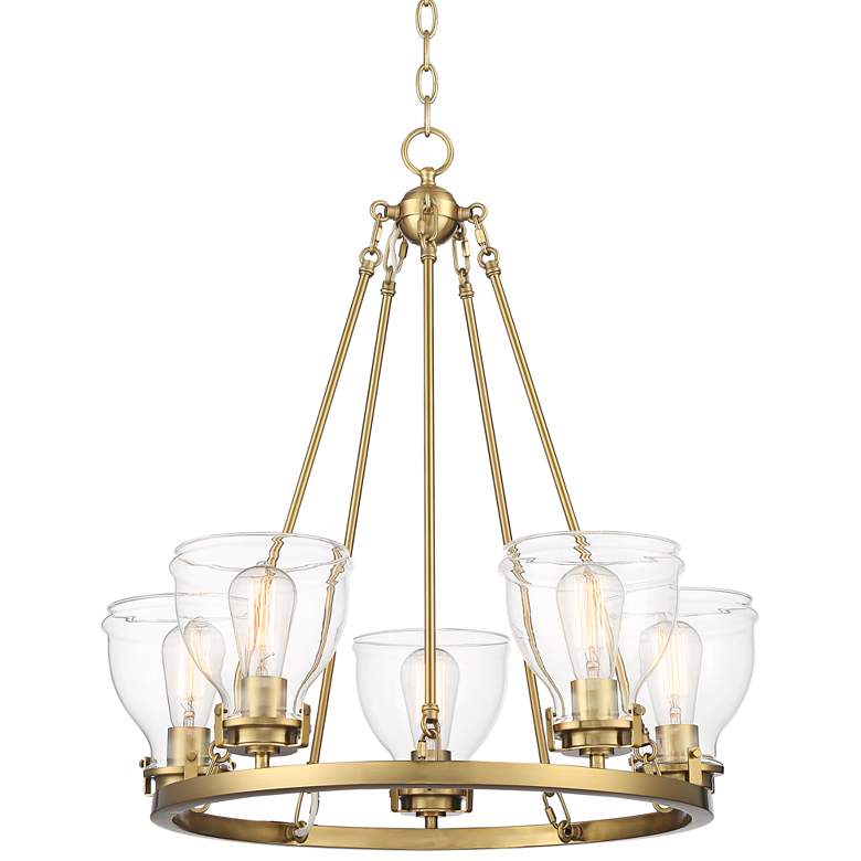 Image 2 Possini Euro Bellis 24 1/2" Wide 5-Light Soft Gold Ring Chandelier