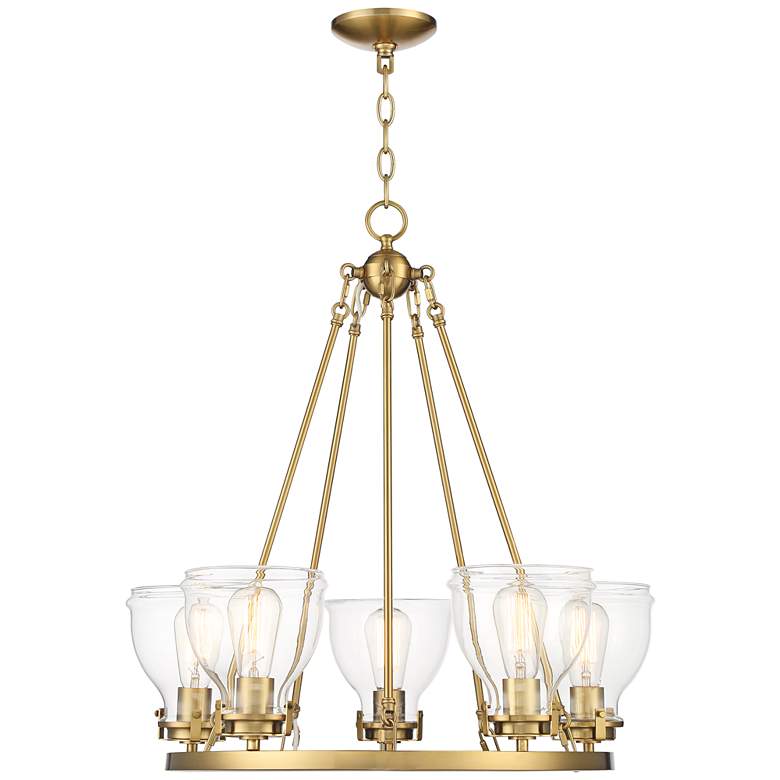 Image 7 Possini Euro Bellis 24 1/2 inch Wide 5-Light Soft Gold Ring Chandelier more views
