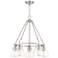 Possini Euro Bellis 24" Wide Brushed Nickel 5-Light Pendant