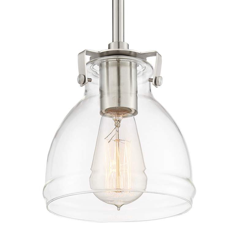 Image 3 Possini Euro Bellis 6 1/2" Wide Nickel and Clear Glass Mini Pendant more views