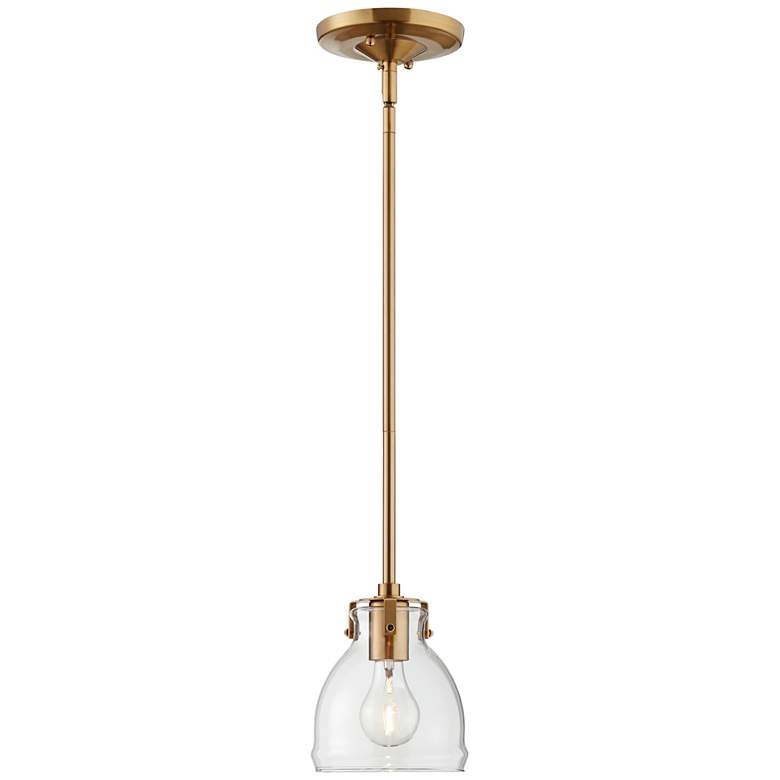 Image 5 Possini Euro Bellis 6 1/2" Wide Soft Gold and Clear Glass Mini Pendant more views