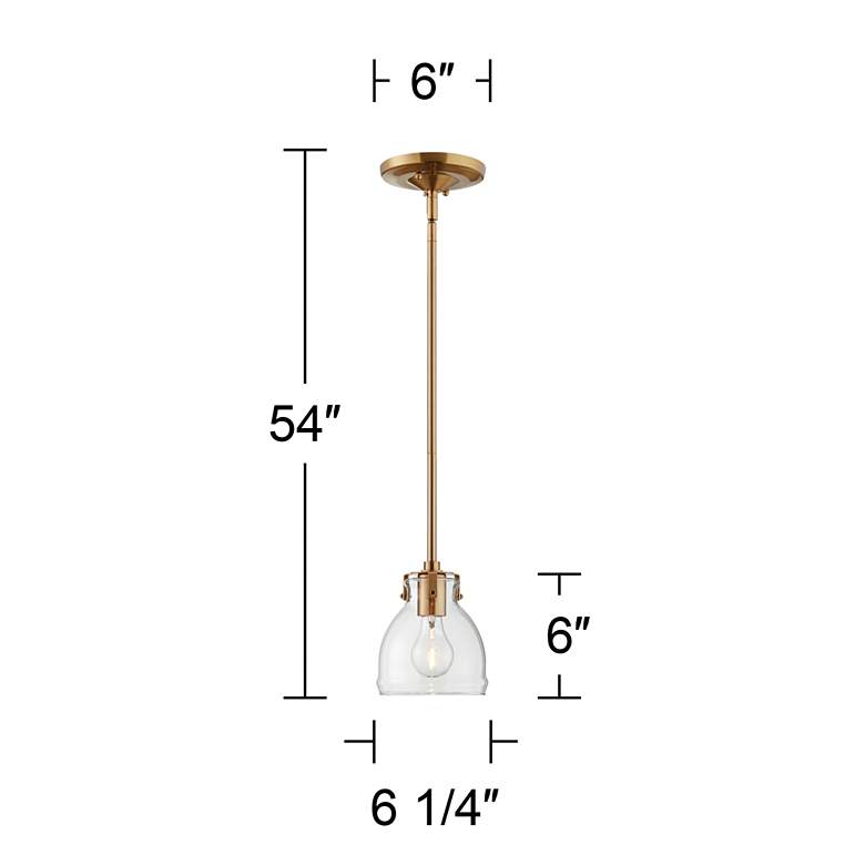 Image 6 Possini Euro Bellis 6 1/2" Wide Soft Gold and Clear Glass Mini Pendant more views