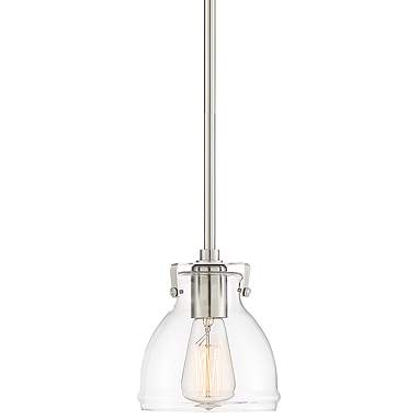 Possini Euro Bellis 6 1/2" Wide Nickel and Clear Glass Mini Pendant