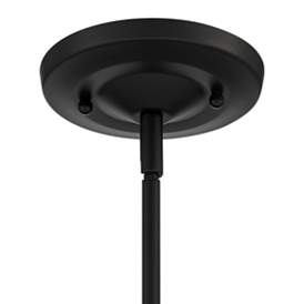 Image4 of Possini Euro Bellis 6" Wide Black Clear Glass Mini Pendant more views