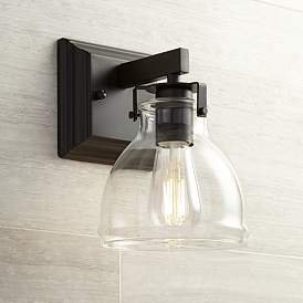 Image1 of Possini Euro Bellis 9 1/2" High Bronze Wall Sconce