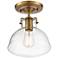 Possini Euro Bellis 9 1/2" Wide Gold and Clear Glass Ceiling Light