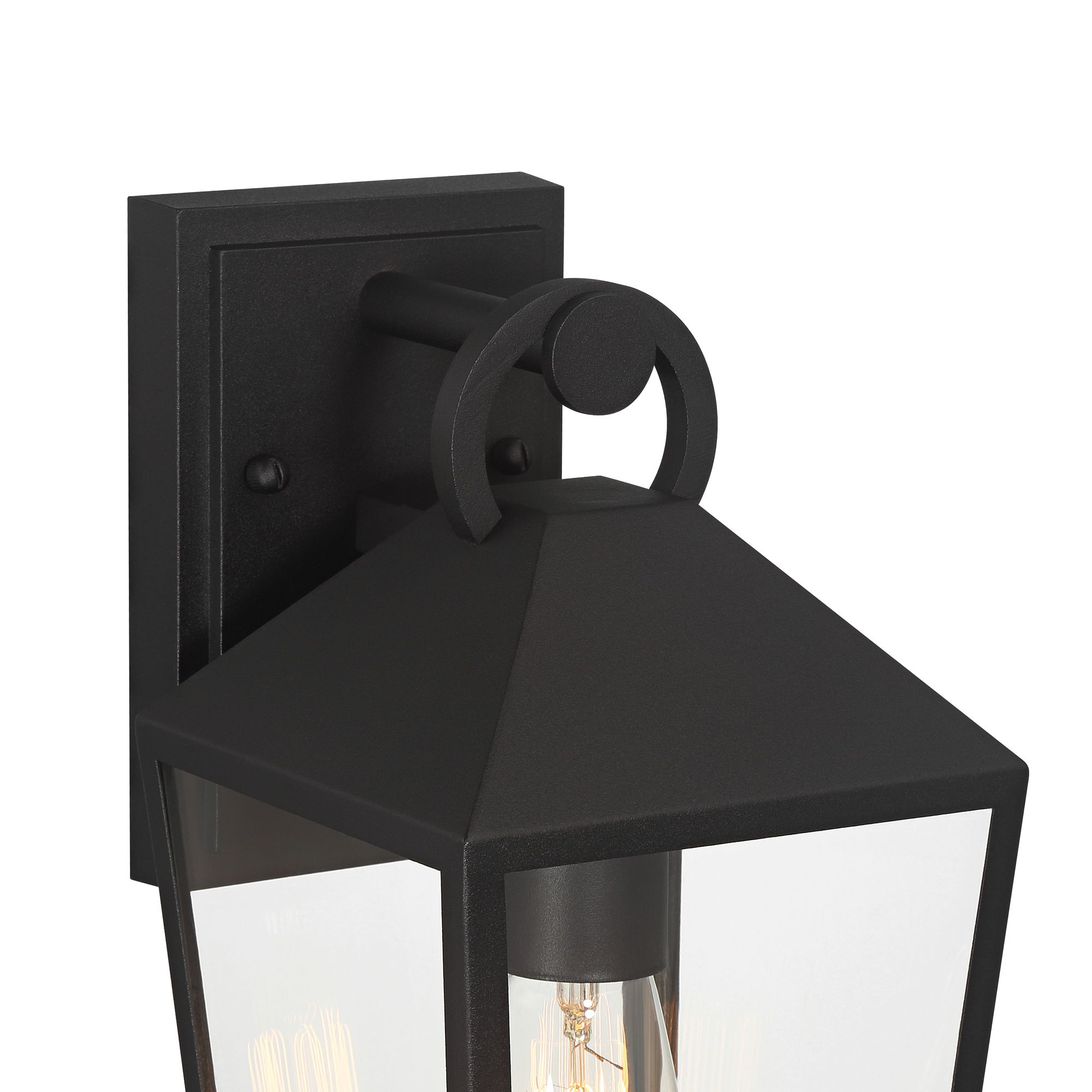 Image 2 Possini Euro Belmont 13" High Black Modern Outdoor Wall Light Set of 2 more views