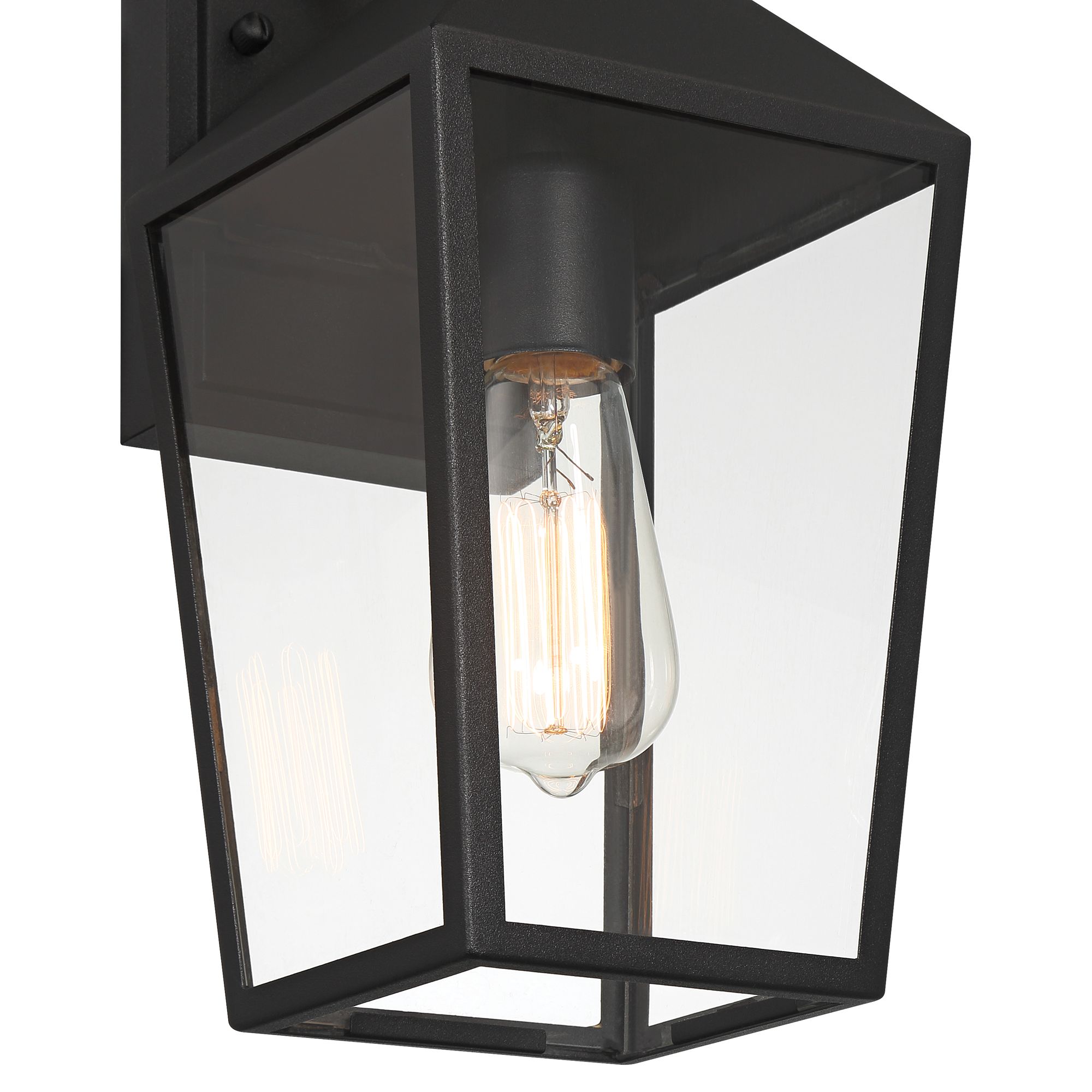 Image 3 Possini Euro Belmont 13" High Black Modern Outdoor Wall Light Set of 2 more views