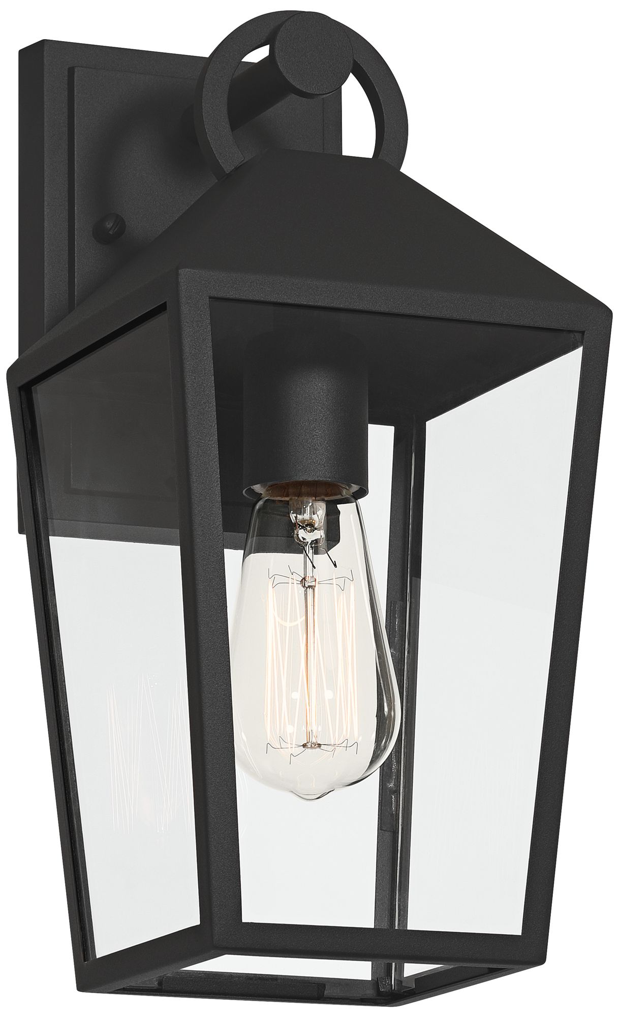 Image 5 Possini Euro Belmont 13" High Black Modern Outdoor Wall Light Set of 2 more views