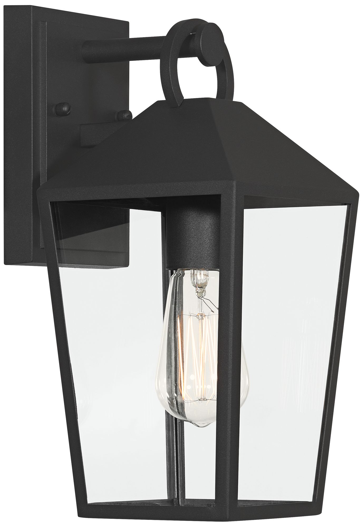 Image 6 Possini Euro Belmont 13" High Black Modern Outdoor Wall Light Set of 2 more views