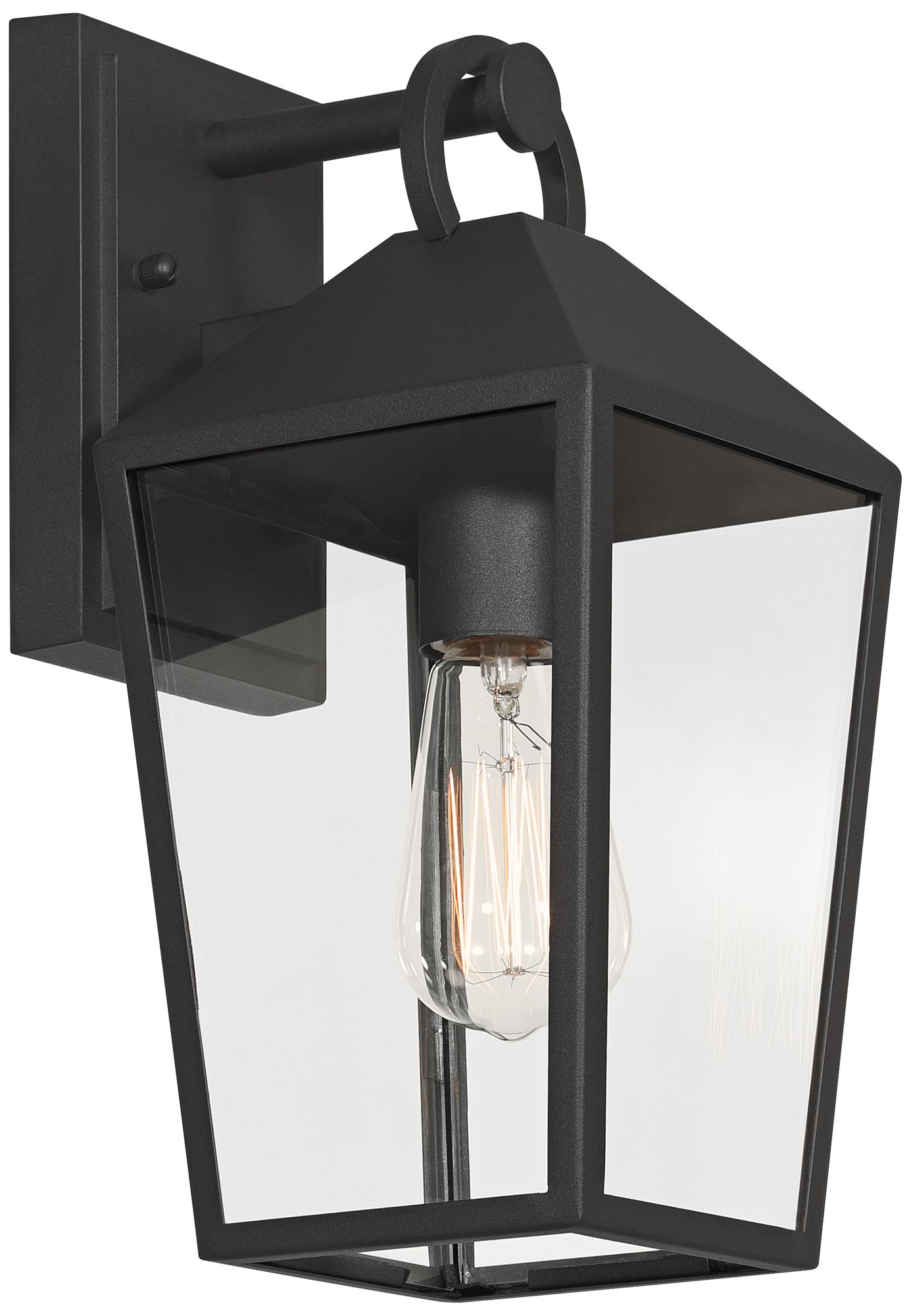 Image 7 Possini Euro Belmont 13" High Black Modern Outdoor Wall Light Set of 2 more views