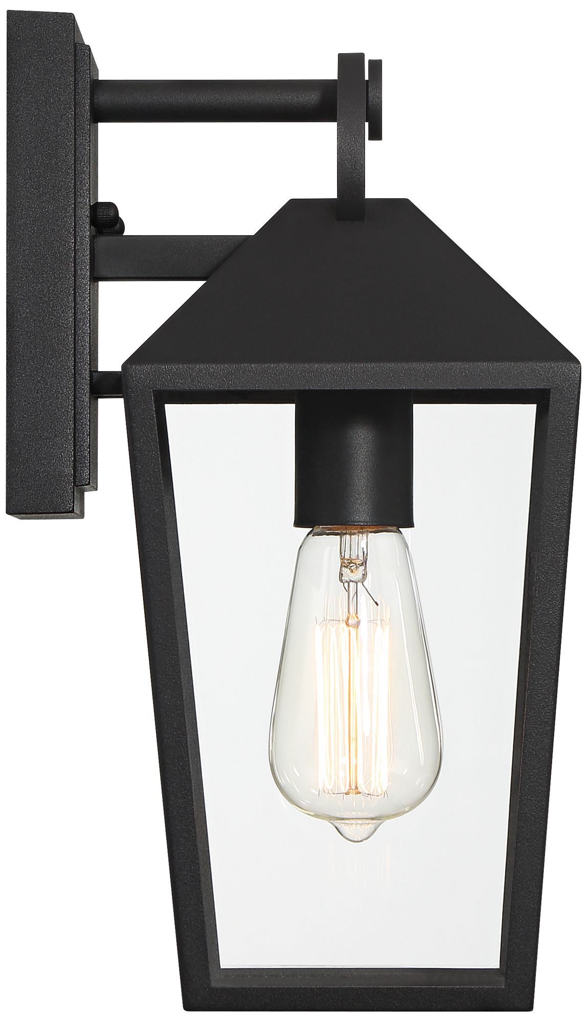 Possini Euro Belmont 13" High Black Modern Outdoor Wall Light Set of 2
