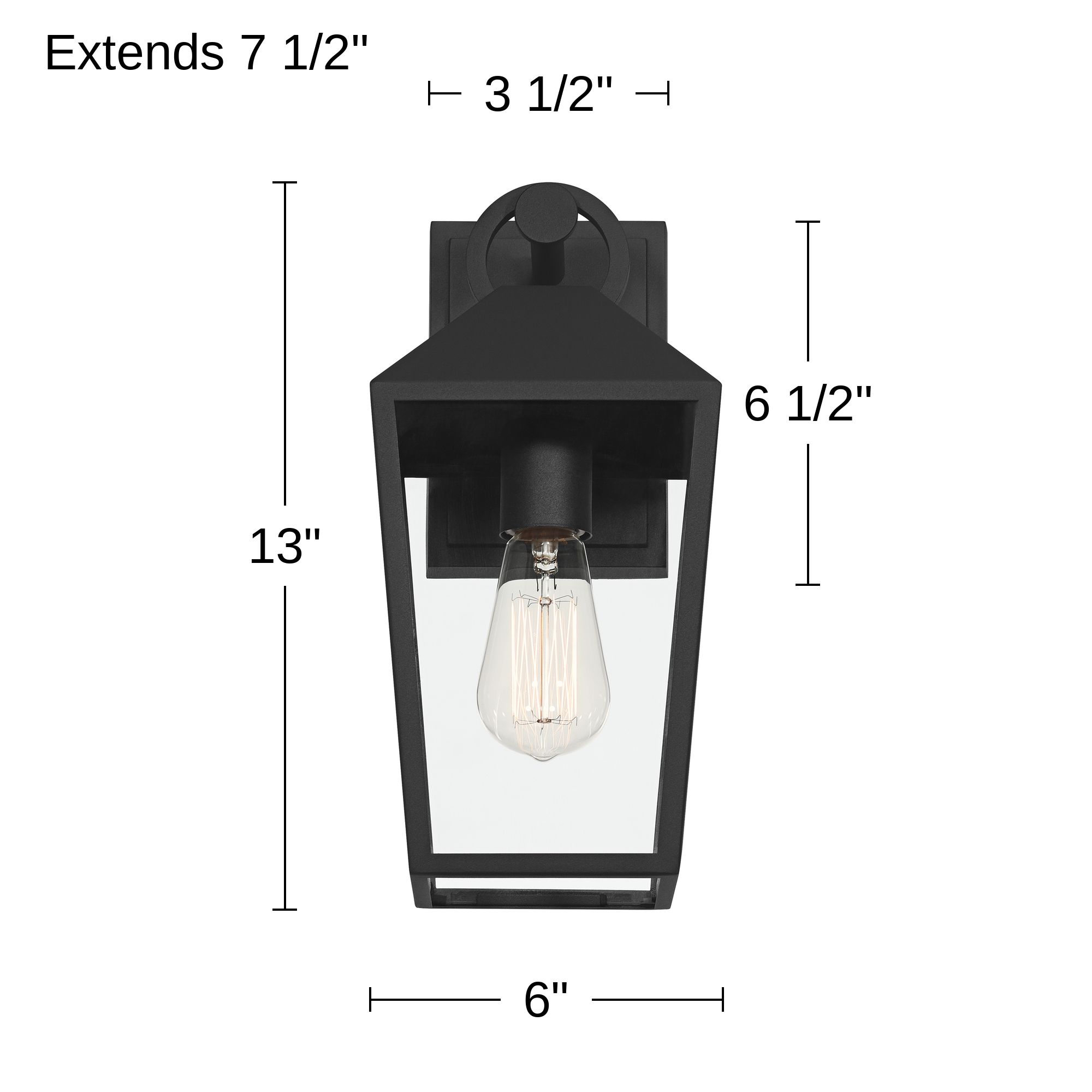 Possini Euro Belmont 13" High Black Modern Outdoor Wall Light Set of 2