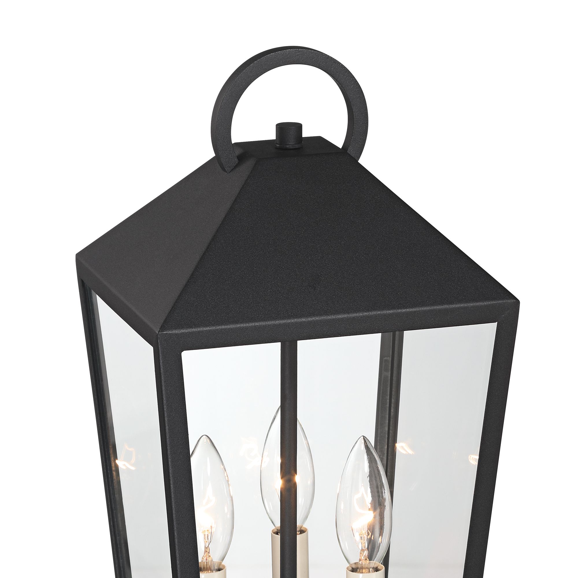 Image 2 Possini Euro Belmont 17 1/2" Textured Black 3-Light Pier Mount Light more views