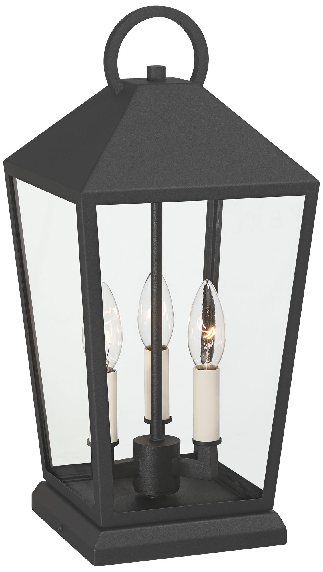 Image 5 Possini Euro Belmont 17 1/2" Textured Black 3-Light Pier Mount Light more views
