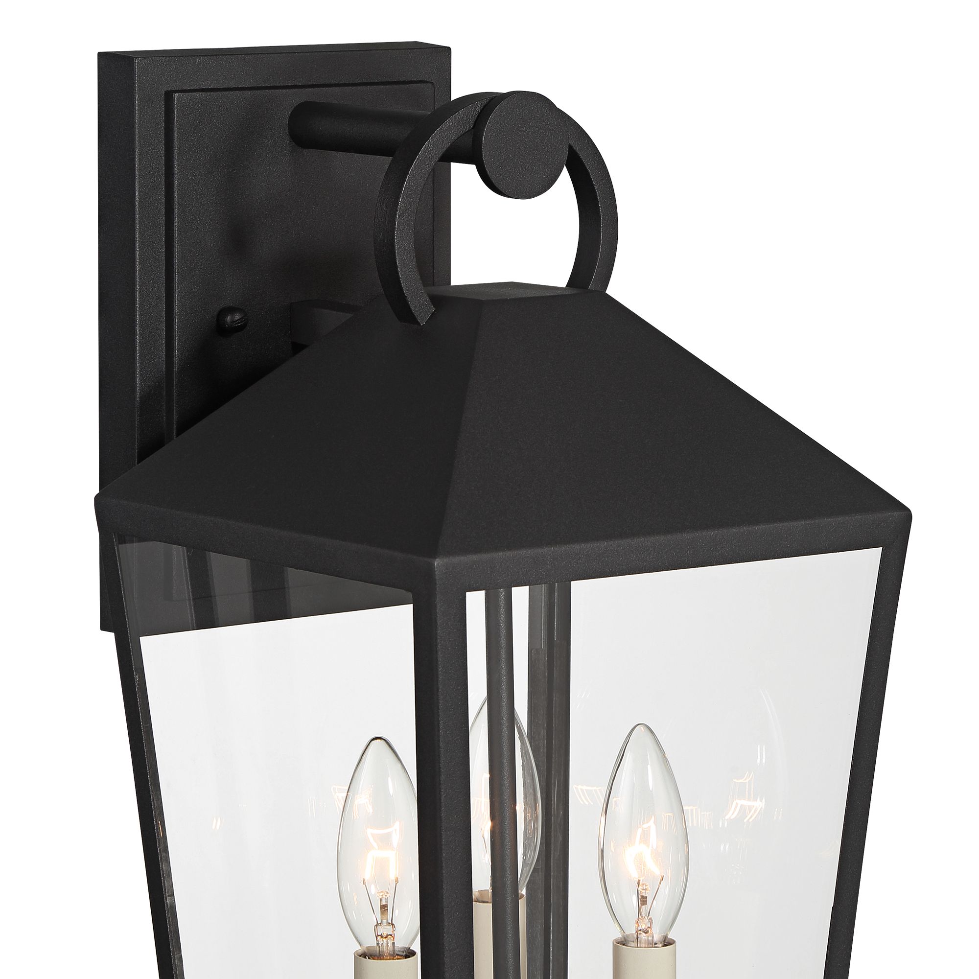 Image 2 Possini Euro Belmont 17"H Black 3-Light Outdoor Wall Light Set of 2 more views