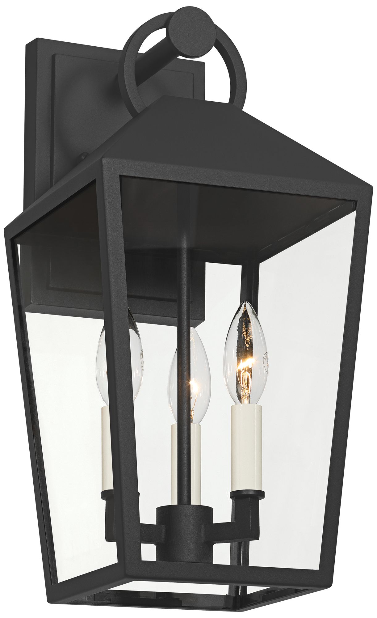 Image 5 Possini Euro Belmont 17"H Black 3-Light Outdoor Wall Light Set of 2 more views