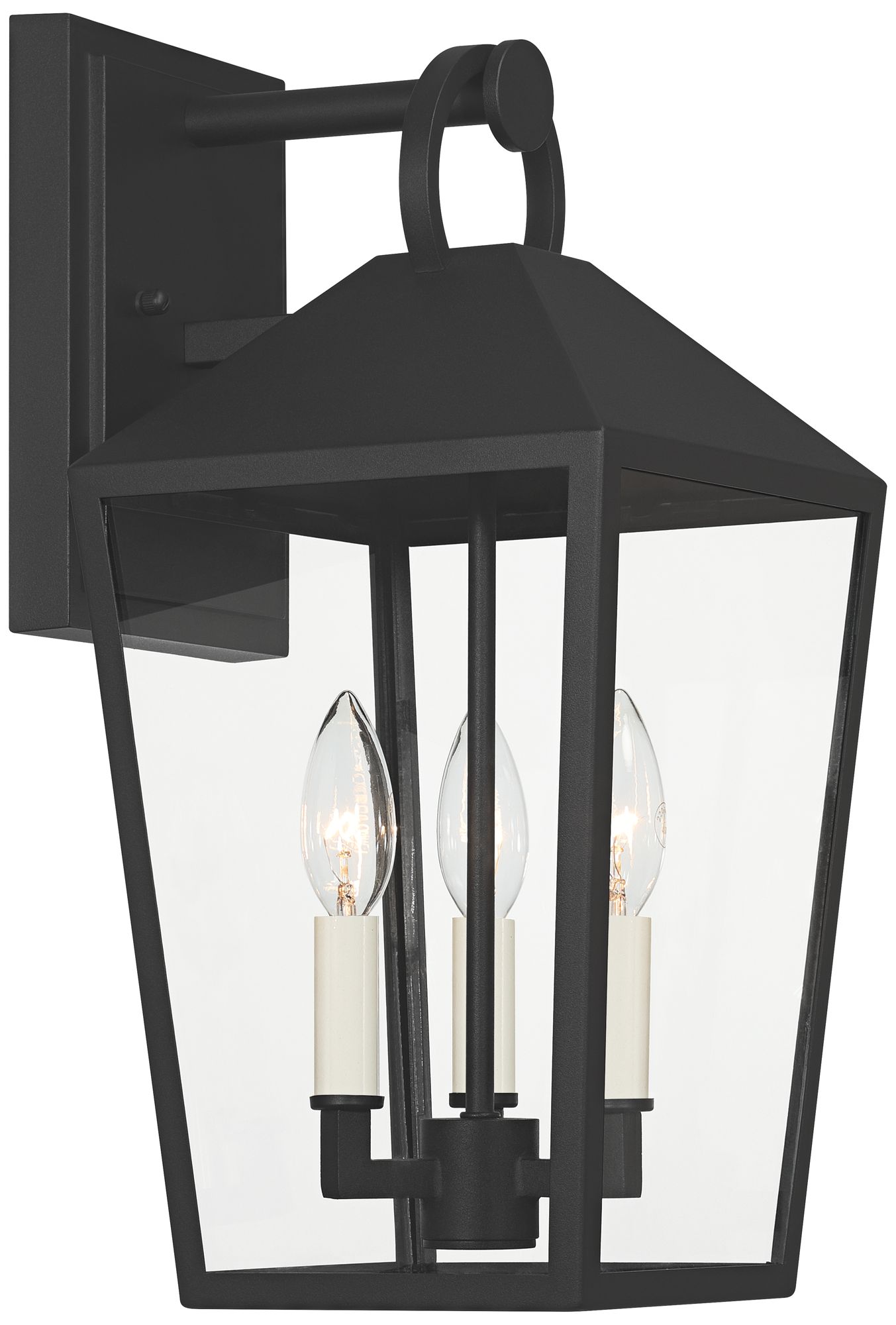 Image 6 Possini Euro Belmont 17"H Black 3-Light Outdoor Wall Light Set of 2 more views