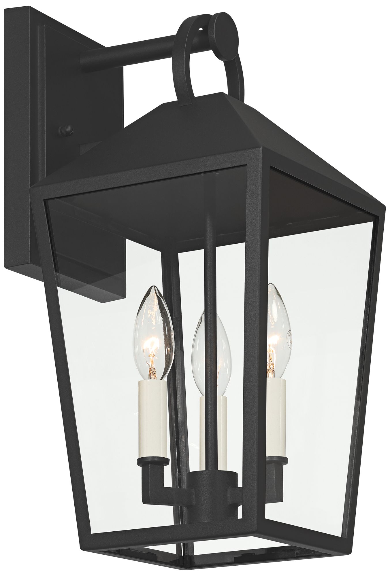 Image 7 Possini Euro Belmont 17"H Black 3-Light Outdoor Wall Light Set of 2 more views