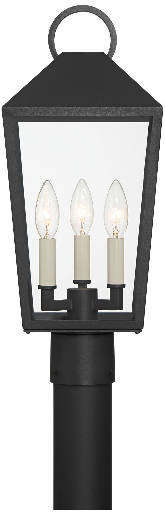 Image 4 Possini Euro Belmont 19 1/4"H Black Modern 3-Light Outdoor Post Light more views