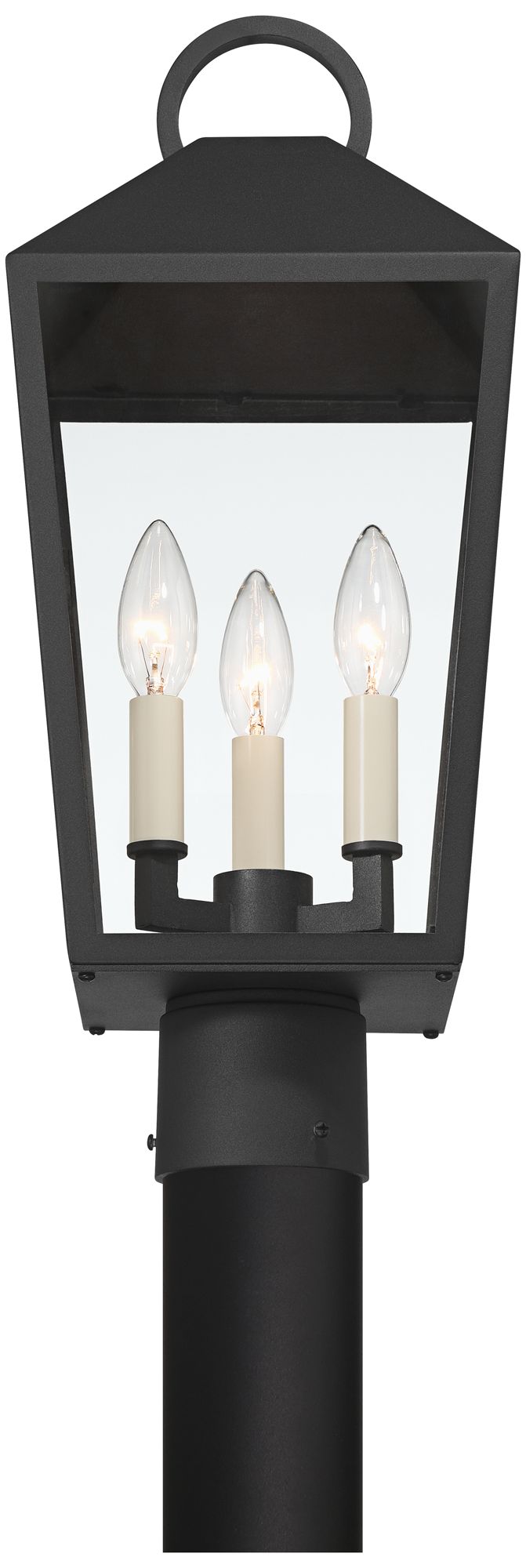 Image 5 Possini Euro Belmont 19 1/4"H Black Modern 3-Light Outdoor Post Light more views