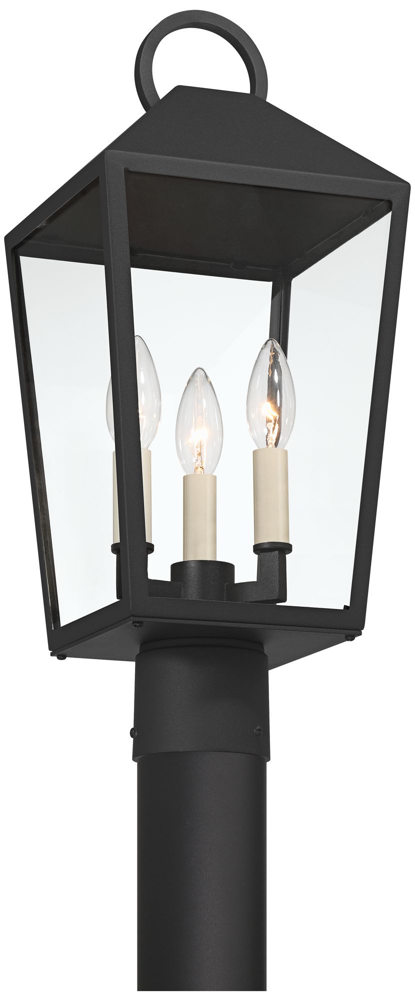 Image 6 Possini Euro Belmont 19 1/4"H Black Modern 3-Light Outdoor Post Light more views