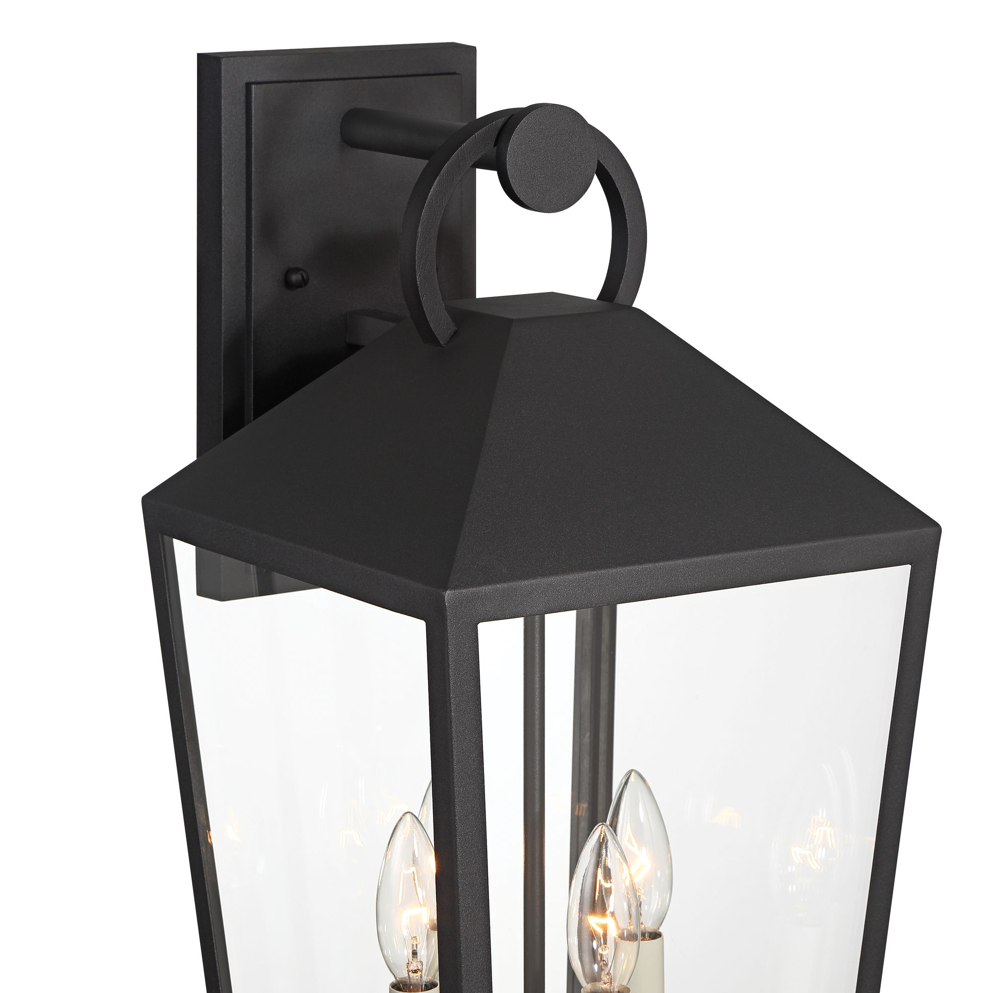 Image 2 Possini Euro Belmont 21 1/2" Black 4-Light Outdoor Wall Light Set of 2 more views