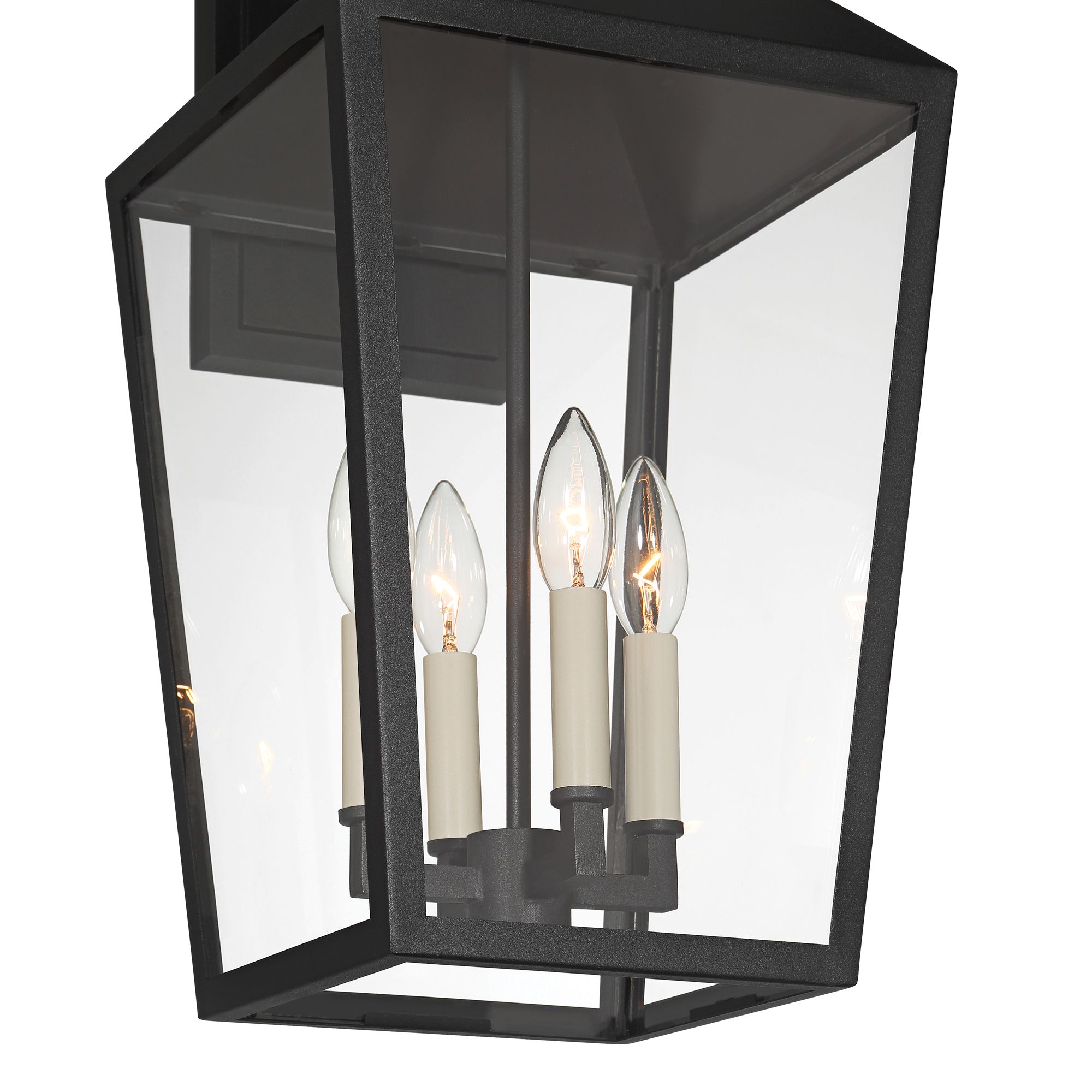 Image 3 Possini Euro Belmont 21 1/2" Black 4-Light Outdoor Wall Light Set of 2 more views
