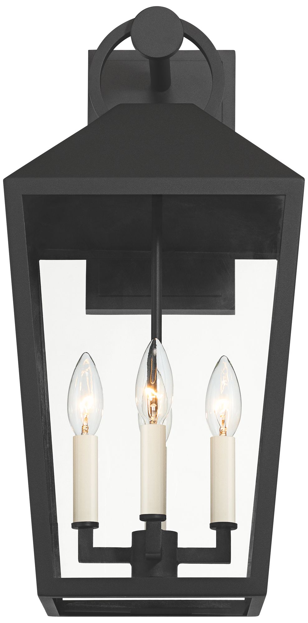 Image 4 Possini Euro Belmont 21 1/2" Black 4-Light Outdoor Wall Light Set of 2 more views