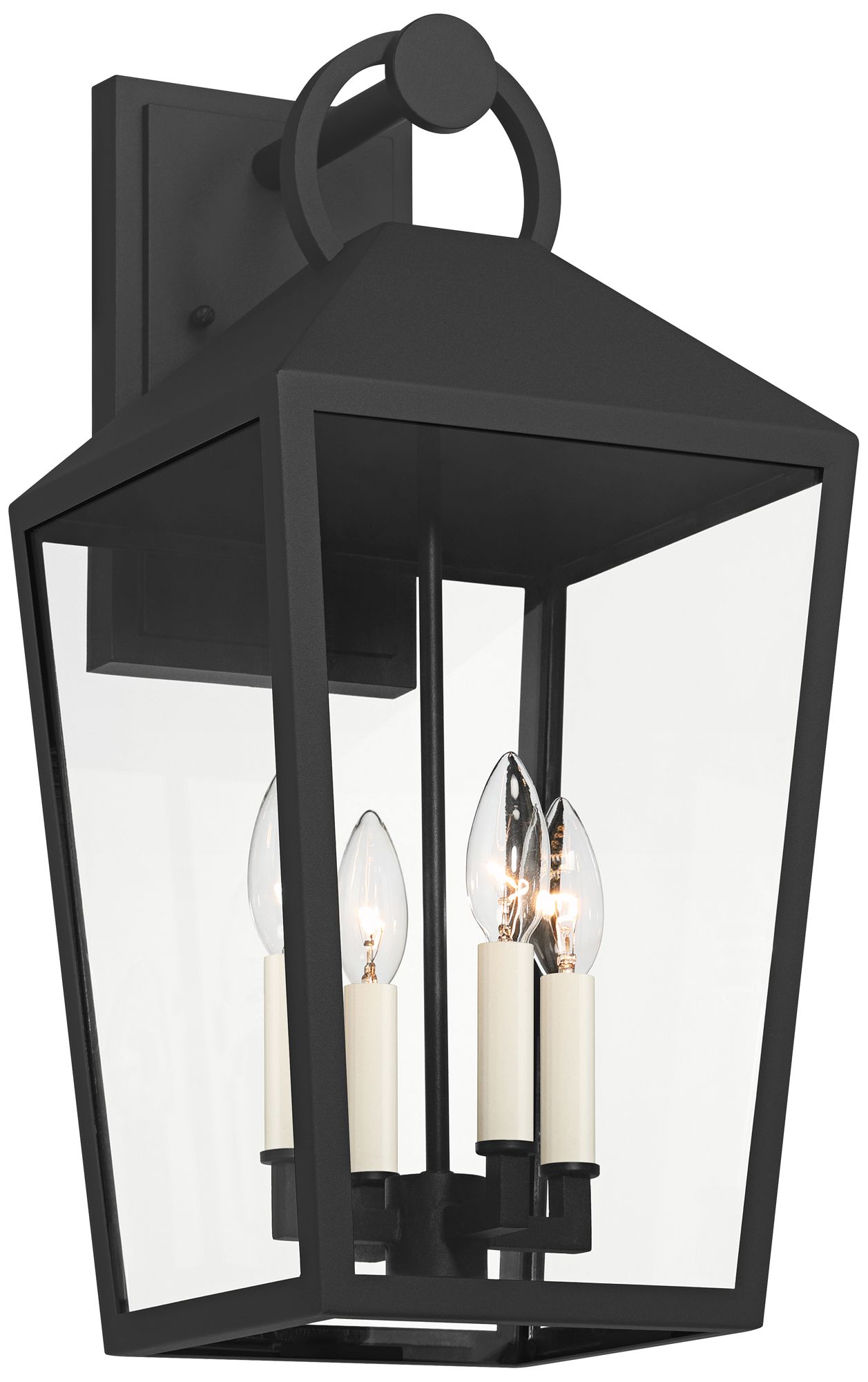 Image 5 Possini Euro Belmont 21 1/2" Black 4-Light Outdoor Wall Light Set of 2 more views